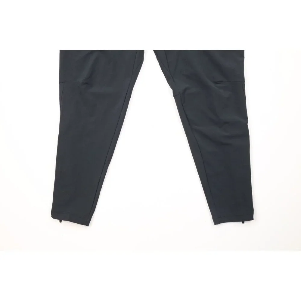 Nike Running Mens Medium Reflective Swoosh Tapered Leg Stretch Pants Black - Picture 4 of 14